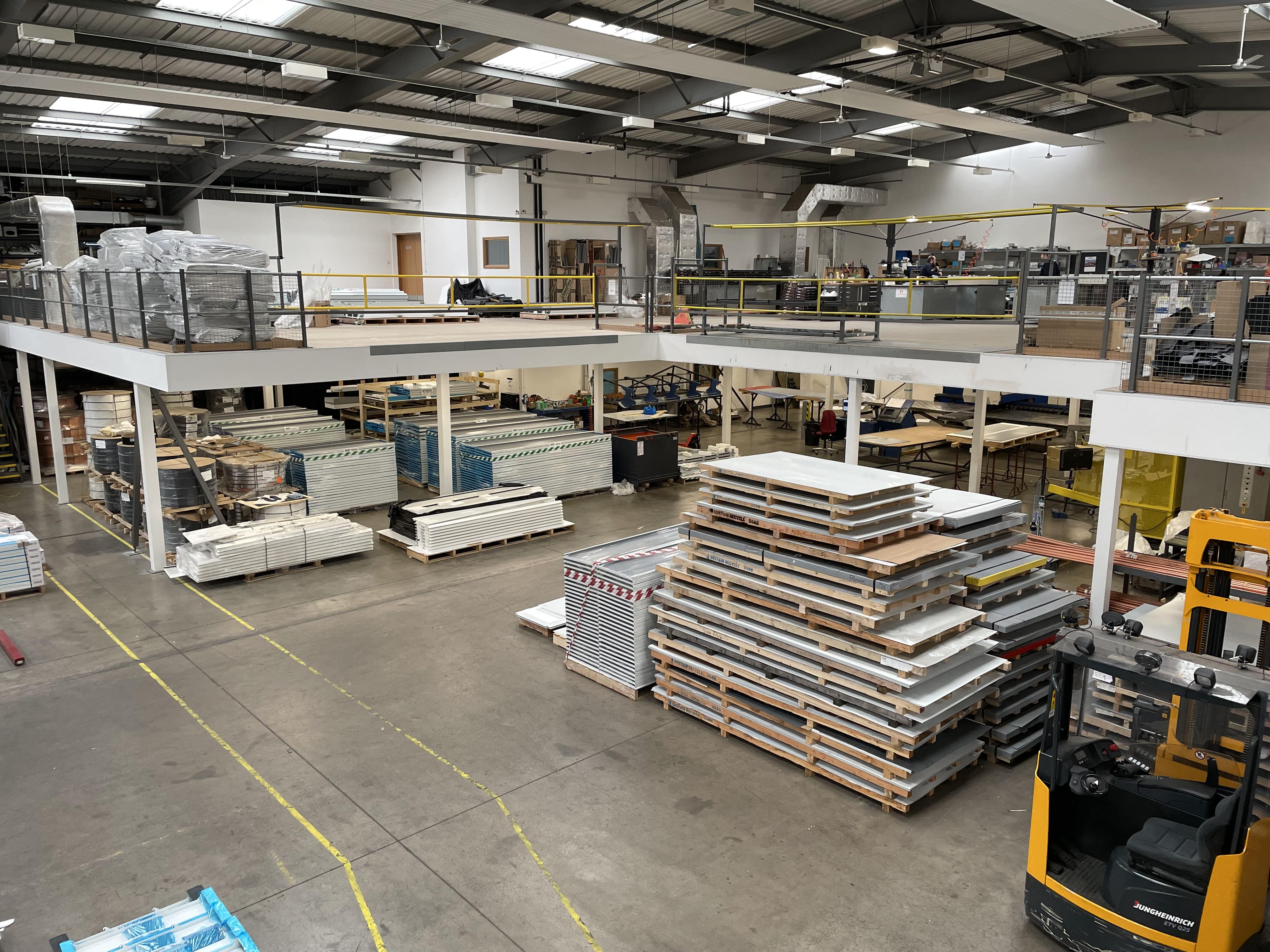 Skylights on the roof of the FTF Group Systems UK Office